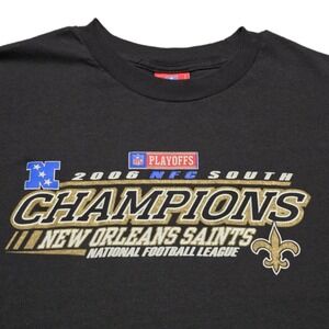 NFL New Orleans Saints 2006 NFC Champions Long Sleeve Black‎ Size 2XL Y2K